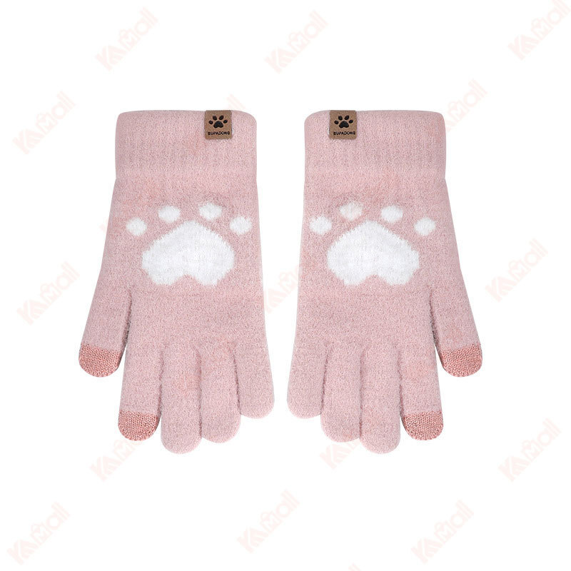pink acrylic printing gloves women